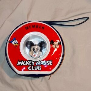 Vintage Rare Mickey Mouse Club Member zippered Carry Bag